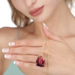 Real XL Rose 925 Sterling Gold Gold-plated chain-A must-have for all nature lovers-K925-13