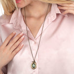 Photoservice Includes Personalizable Mystic Forest Swallow Photomed Linen Pendant Chain - VIK-29