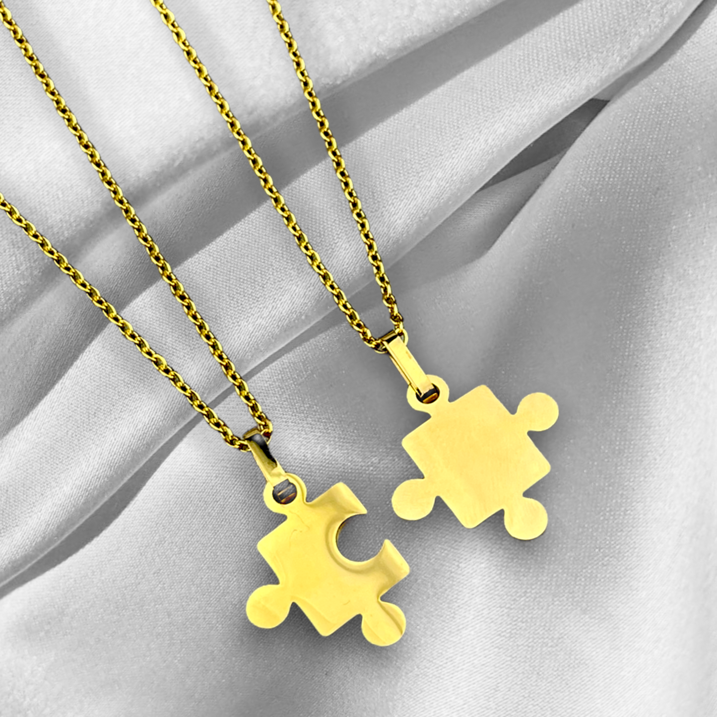 Gold Plated Puzzle Chain in Double Pack - Friendship Chains - Gift Idea for Best Girlfriend - VIK-128