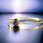 Amethyst Gold Bracelet - Gold Plated Minimalist Gem Aura Jewelry Retars 21