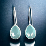 Aquamarin Earrings - 925 Sterling Silver Luxurious Gem Earrings - Ear925-105