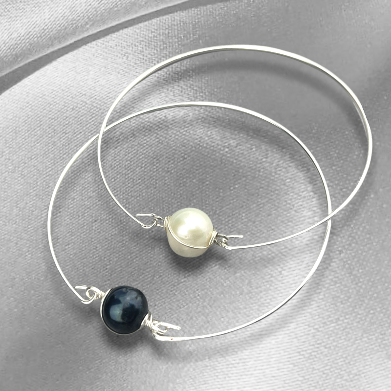 Sweet water pearl bangles in a double pack - Retremm 30