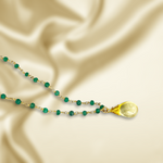 Gemstone chain with Aventurine and citrine