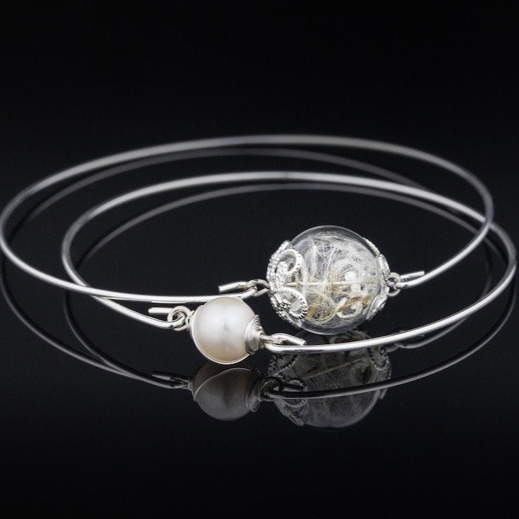 Bangles in the double pack real pulse flowers and freshwater pearl - Retremm 10