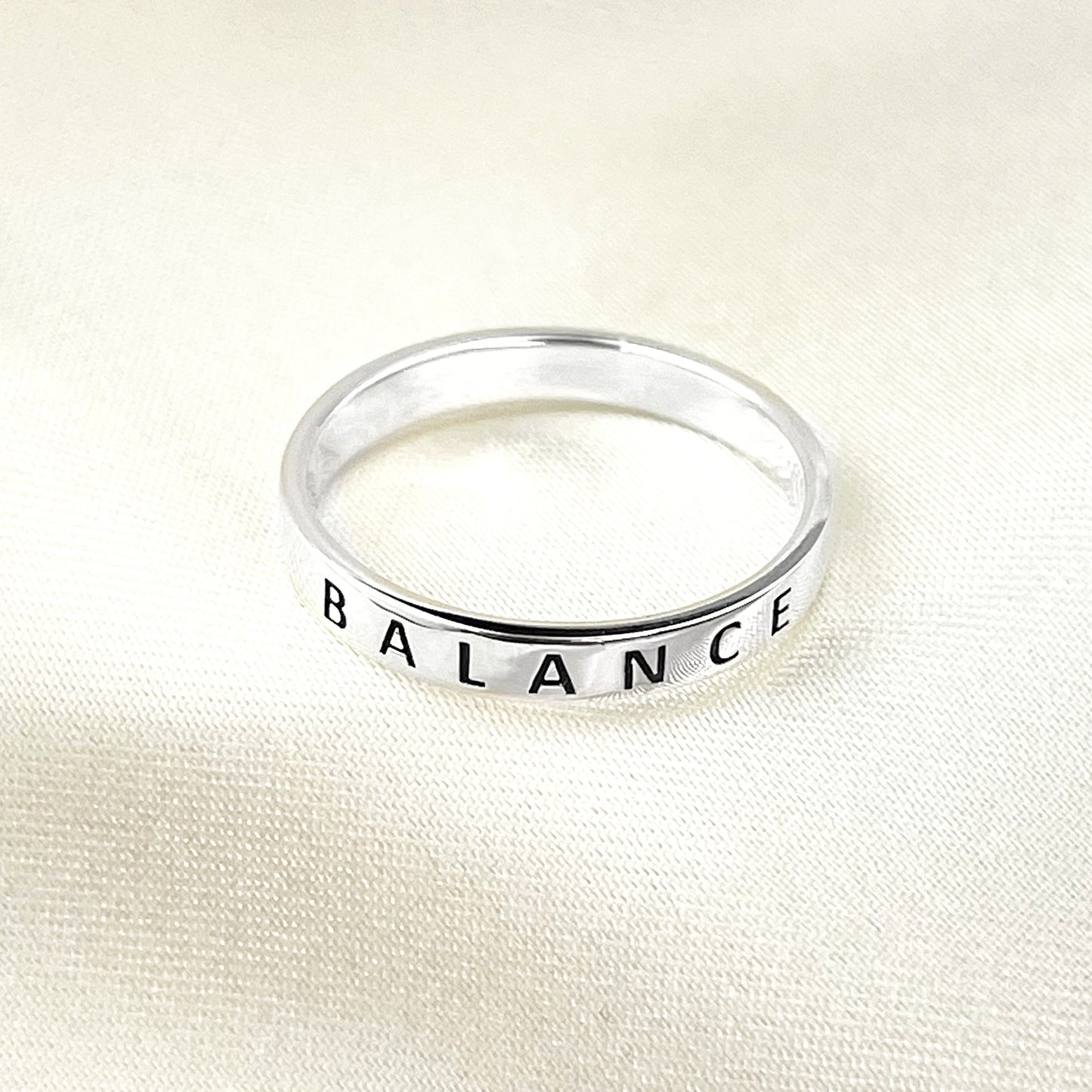 BALANCE Ring - 925 Sterling Silber Gravur Stempel Fingerring RG925-47