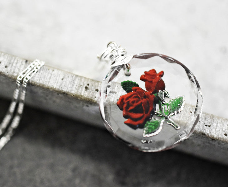 925 Sterling Silver Chain "Roses" - K925-47
