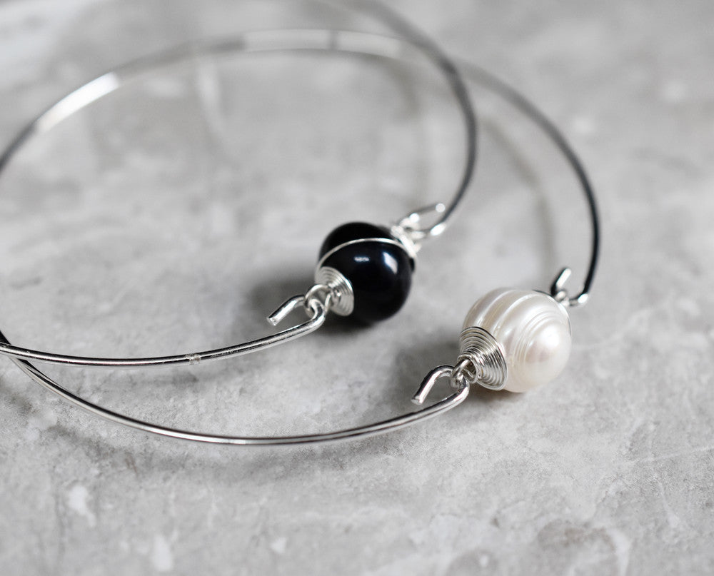 Sweet water pearl bangles in a double pack - Retremm 30