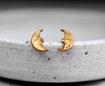 Original 70s moon stud earrings