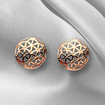 925 Rosegold Gilded Stud Earrings Flower of Life - Ear925-83