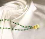 Gemstone chain with Aventurine and citrine