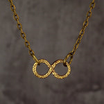 Infinity Chain - Bronze Filigree Infinity Eternity Jewelry Vintage Style Jewelry - VIK-98