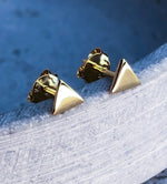 925 sterling gilded geometric mini studs