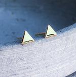 925 sterling gilded geometric mini studs