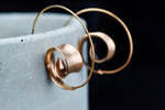 925 Rose Gold Plated Spiral Earrings Brunei II