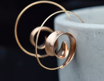 925 Rose Gold Plated Spiral Earrings Brunei II