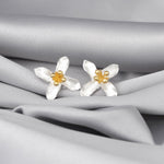 925 silver stud earrings Lilies - Ear925-41