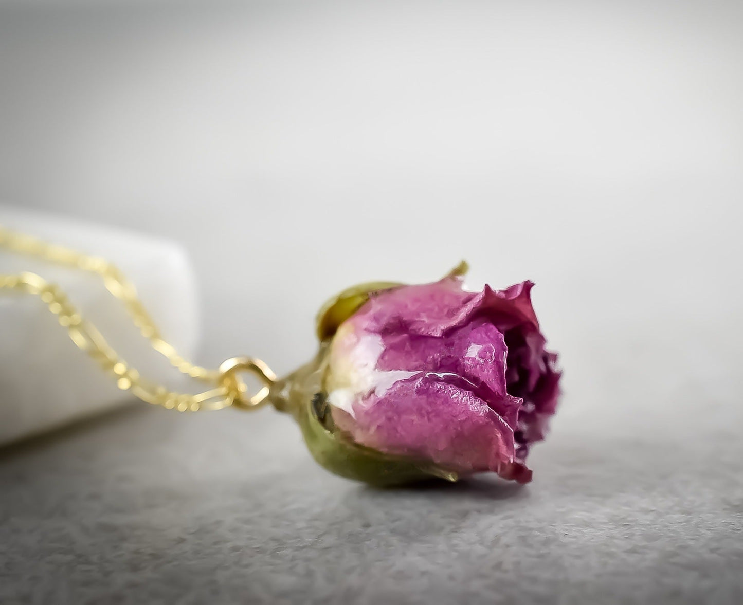 925 sterling gilded chain "real rose"