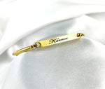 Personalized Stainless Steel Bracelet - Engraving - Gold Color - RETARM-16