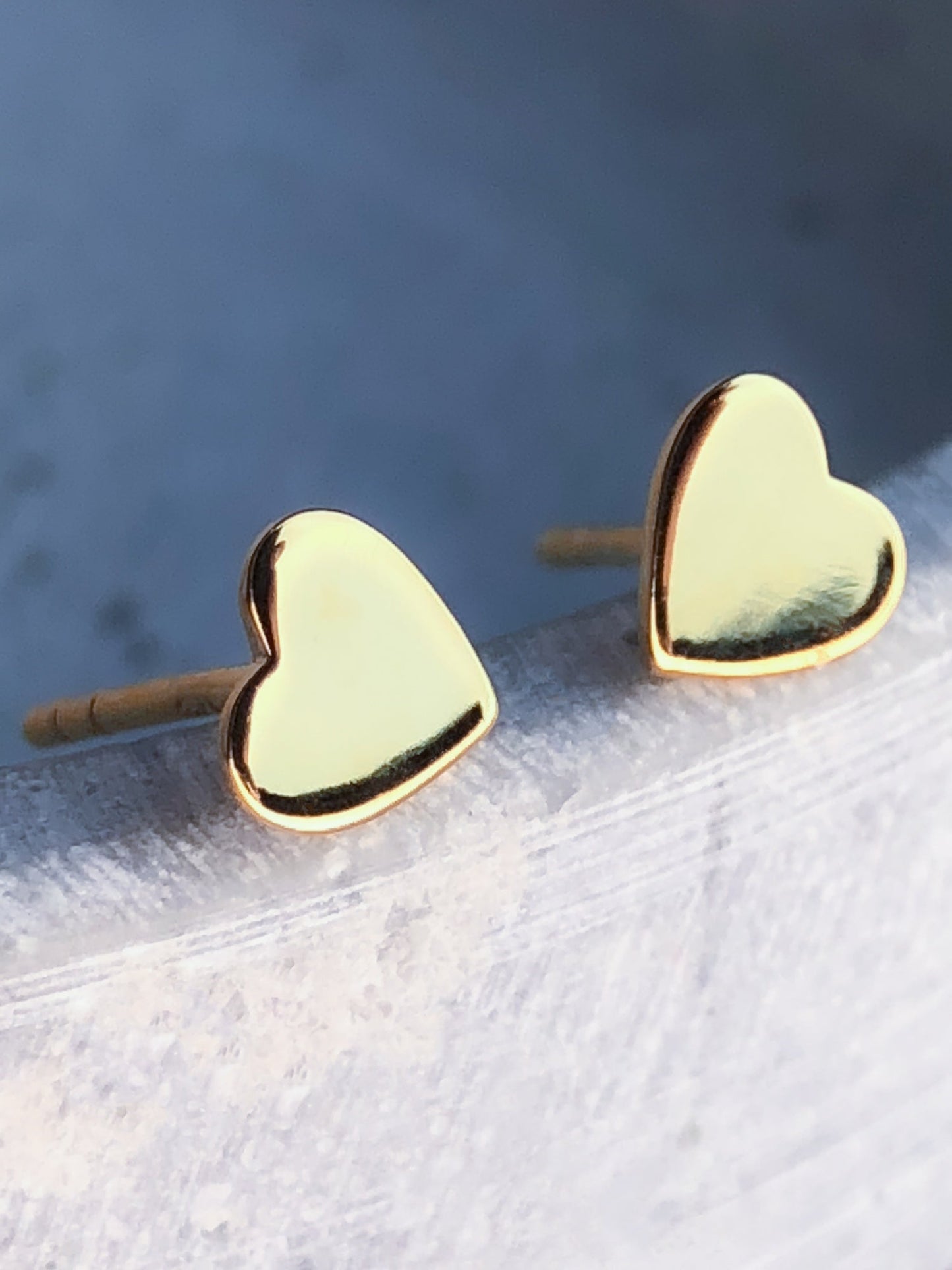 925 sterling gilded stud earrings "hearts"