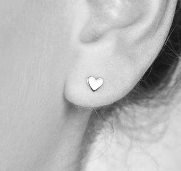 Mini 925 sterling silver studs heart