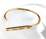 Personalized Stainless Steel Bracelet - Engraving - Gold Color - RETARM-16