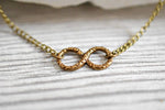 Infinity Chain - Bronze Filigree Infinity Eternity Jewelry Vintage Style Jewelry - VIK-98