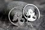 Grob Spiral Earrings - 925 Sterling Silver Tree of Life Earrings Ear 925-79