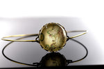 World Map Globetrotter Glascabochon Armreif Bronze Hand-made Cabochon Retro Jewelry-RETARM-49