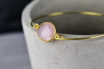 Rose Quartz Bracelet-Gilded Gemstone RETARM-26