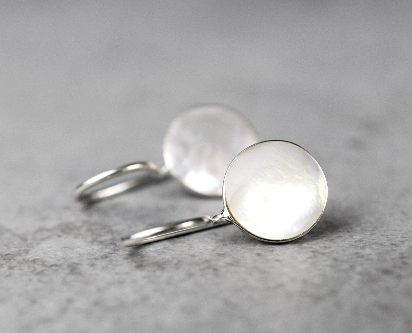 Pearl Earrings Dainty Silver Luxury Minimalist Jewelry In White - Ear925-57