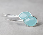 Aquamarin Earrings - 925 Sterling Silver Luxurious Gem Earrings - Ear925-105