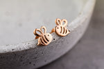 Biene Mini Earrings-925 Sterling Rosegold Gold-plated Earrings-OHR925-40