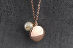 Rosegold Gilded Fotomedaillonnecklace with Pusteblumen-Personalizable Jewelry with Photoservice-VIK-87