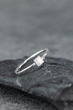 925 Sterling Silver Square Ring Pearl Mutton - RG925-28