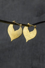 Minimalist Drops Earrings-925 Sterling Gold Gold plated Matt Orient Sultan 1001 Nights Arabic Style-OHR925-27