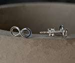 Infinity Mini Earrings-925 Sterling Silver Minimalist Jewelry-OHR925-110