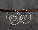 925 Sterling Silver "Ornament" Spiral Earrings - Ear925-24