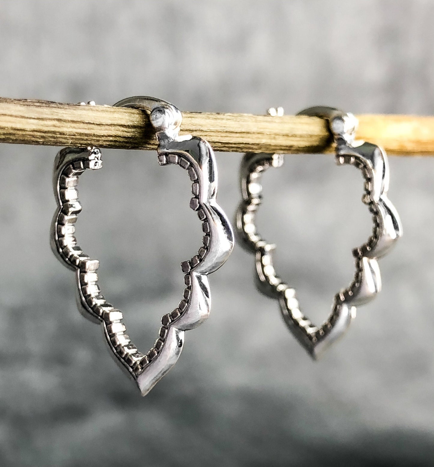 Drop Aura Ornament Earrings - 925 Sterling Silver Oriental Fairytale Earrings - Ear925-96