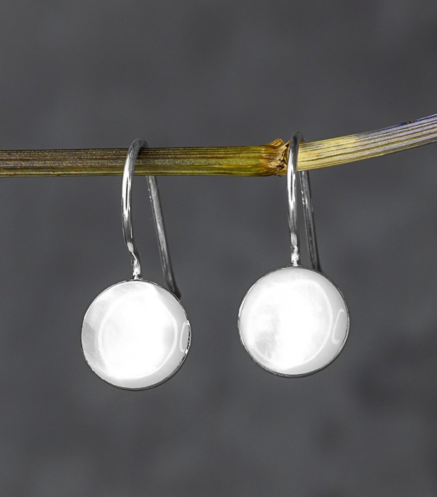 Pearl Earrings Dainty Silver Luxury Minimalist Jewelry In White - Ear925-57