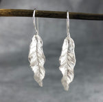 Long Leaves Earrings-925 Sterling Silver Earrings-Elegant Naturschmuck-OHR925-122