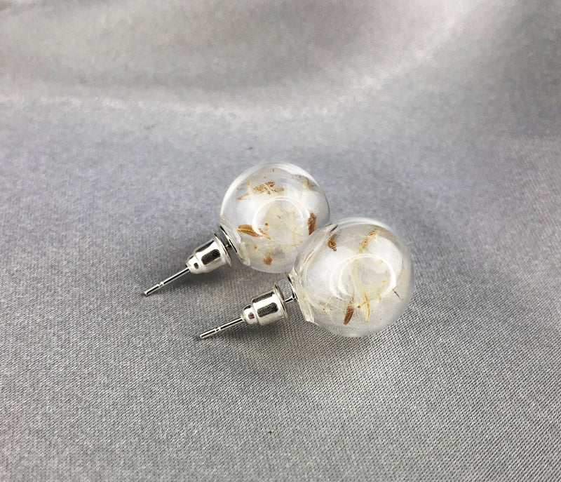 Elegant Pusteblumen Earplugs-Terrarium Botanical Nature Jewelry-VINOHR-40