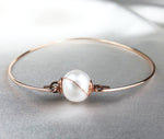 Freshwater Pearl Bangle - Rosegold Gold Plated Real Pearl Bridal Bridesmaid Wedding Bridal Jewelry - Retremm-19