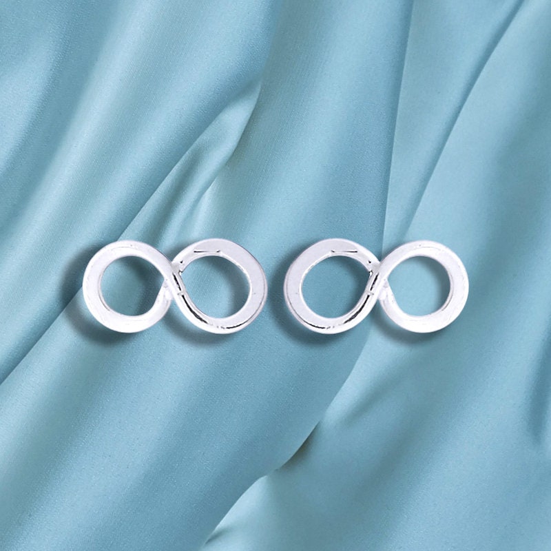 Infinity Mini Earrings-925 Sterling Silver Minimalist Jewelry-OHR925-110