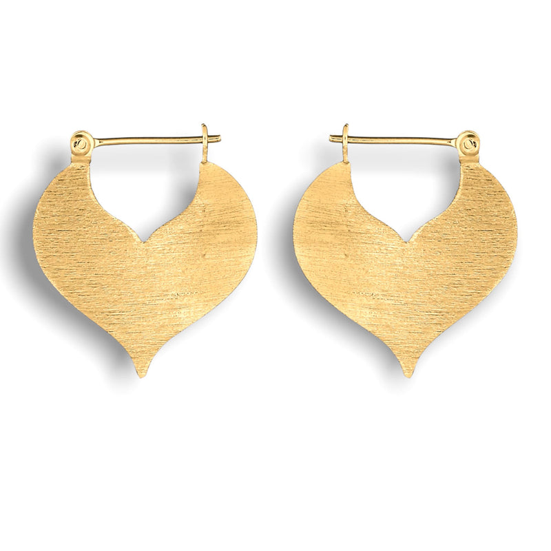 Minimalist Drops Earrings-925 Sterling Gold Gold plated Matt Orient Sultan 1001 Nights Arabic Style-OHR925-27