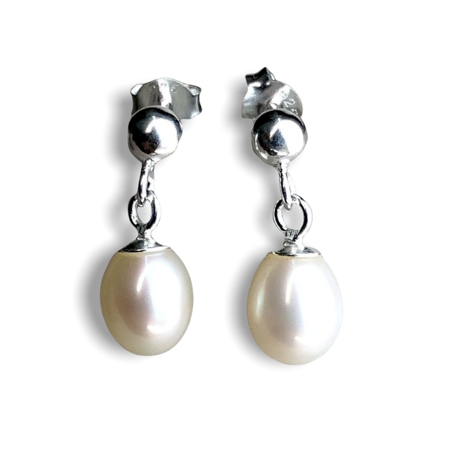 Classic Beads Earrings - 925 Sterling Silver Luxurious Pearl Earrings - Ear925-67