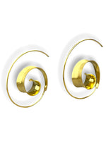 Gold Spiral Earrings - 925 Sterling Gold Gold Plated Creole Luxurious Elegant Earrings Ear925-70