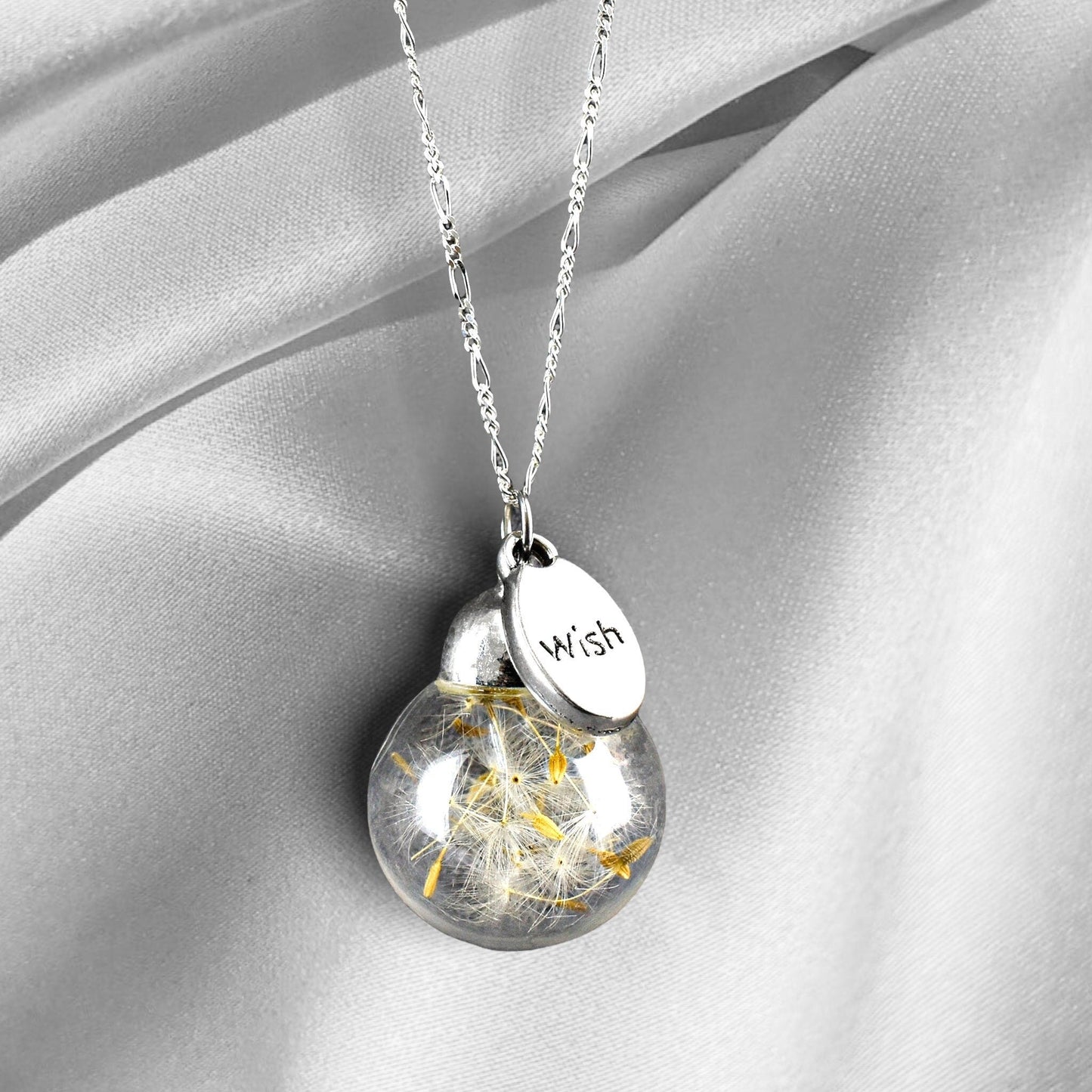 Pustflumen Chain 925 Sterling Silver Wish wish you what terrarium jewelry - K925-18