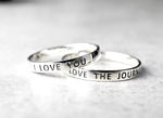 ICH LIEBE DICH! 925 Sterling Silver Ring (Unisex)