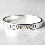 ICH LIEBE DICH! 925 Sterling Silver Ring (Unisex)