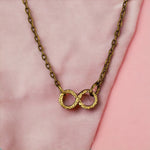 Infinity Chain - Bronze Filigree Infinity Eternity Jewelry Vintage Style Jewelry - VIK-98